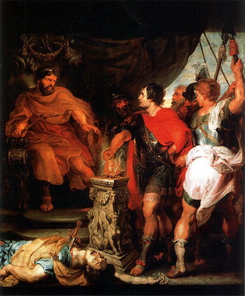 Mucius Scaevola before Lars Porsenna - Peter Paul Rubens