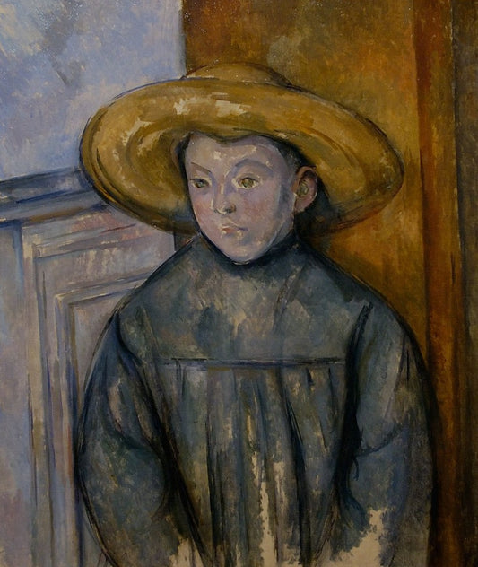 Enfant avec un chapeau de paille - Paul Cézanne
