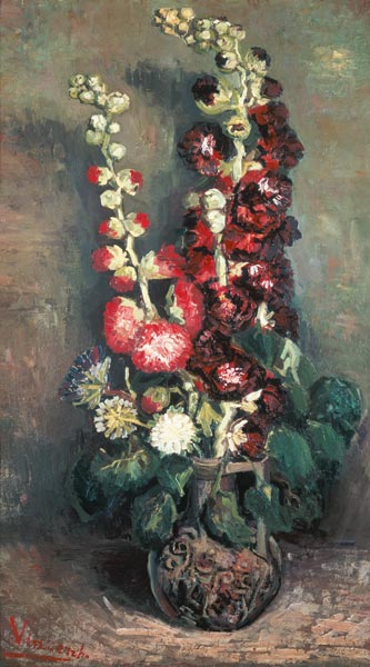 Vase avec des roses mauves - Van Gogh