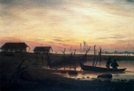 Paysage côtier dans la lumière de soir - Caspar David Friedrich
