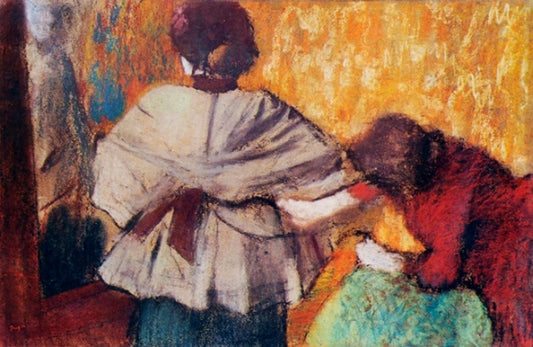 Avec la couturière - Edgar Degas