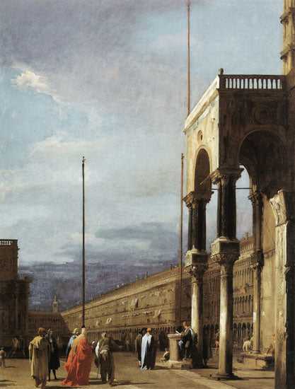 Piazza Saint Marco regardant l'ouest du nord le prendre fin de Piazzetta le - Canal Giovanni Antonio