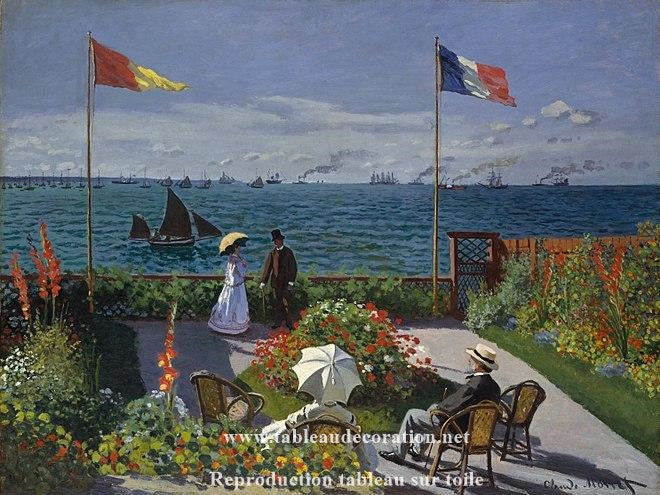 Terrasse à Sainte-Adresse - Tableau Monet