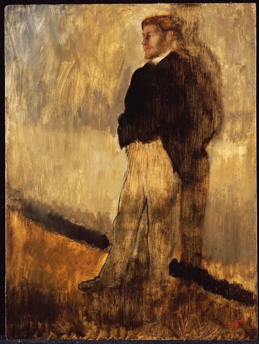 Portrait d'un homme debout, les mains dans les poches (Étude pour l''Intérieur) - Edgar Degas