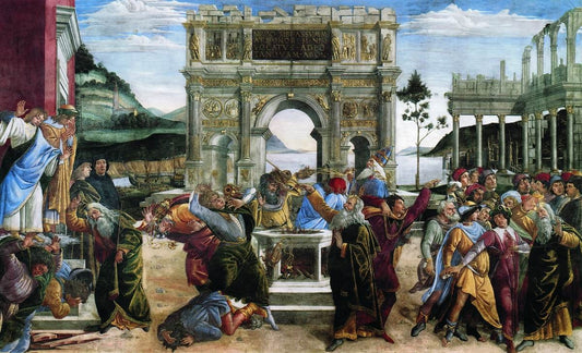 Émeute contre la loi de Moïse - Sandro Botticelli