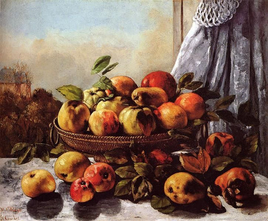 Fruits dans un panier - Gustave Courbet