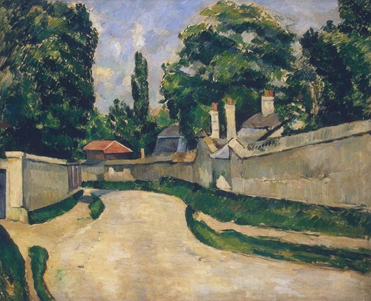 Maisons le long d'une route - Paul Cézanne