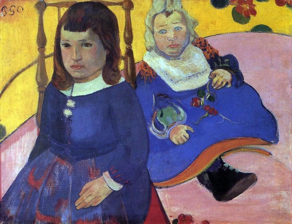 Portrait de deux enfants (Paul et Jean Schuffenecker) - Paul Gauguin