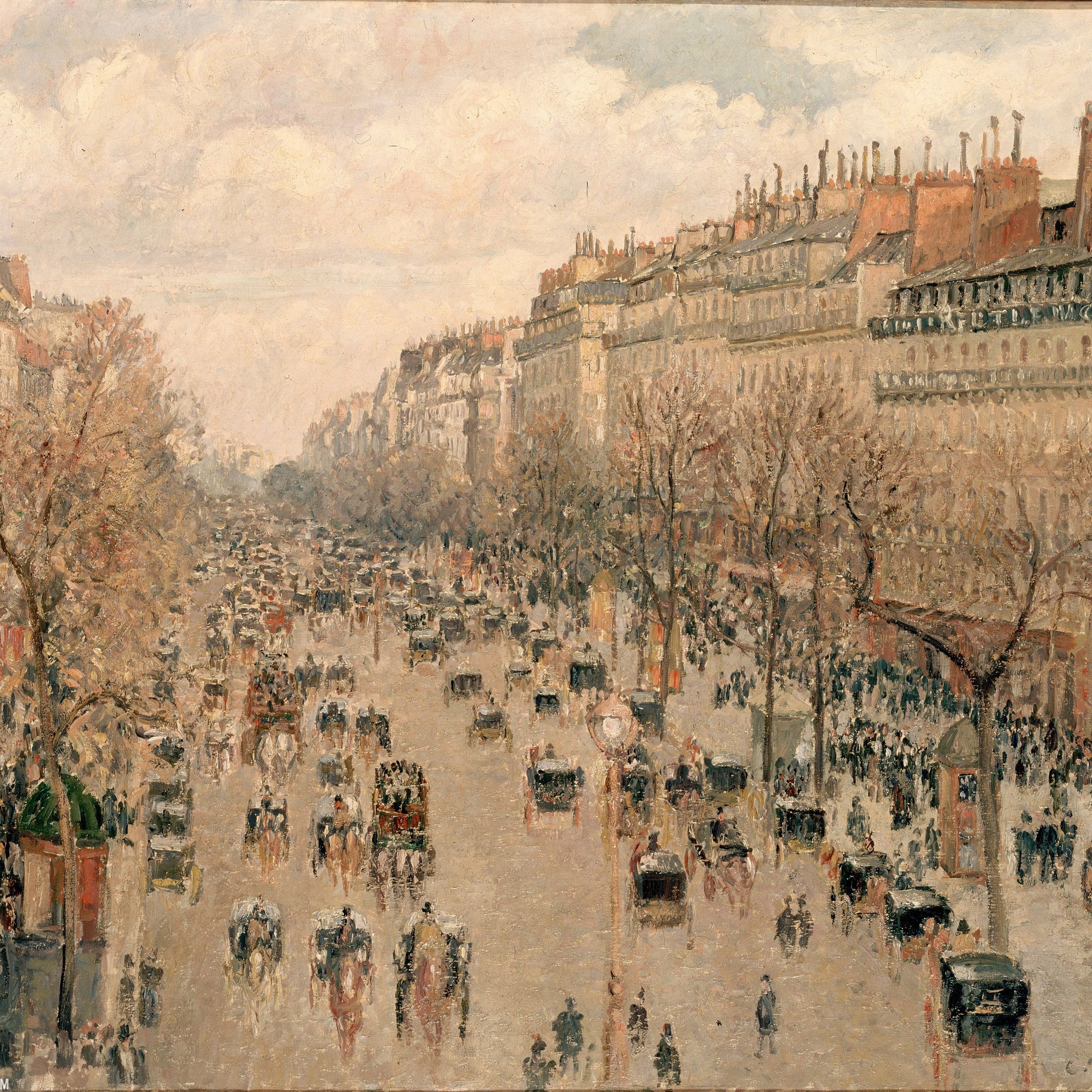 Boulevard Montmartre, soleil après-midi - Camille Pissarro