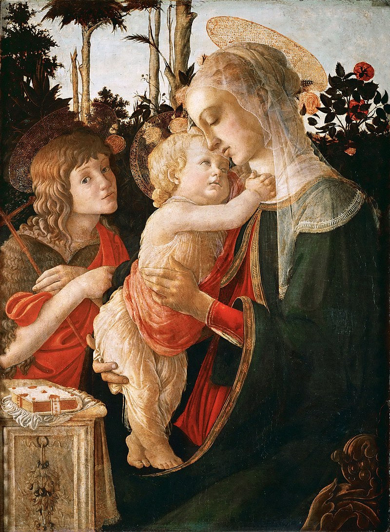 Vierge à l'Enfant avec Saint Jean Baptiste (pour plus de détails voir 93885, 93887) - Sandro Botticelli