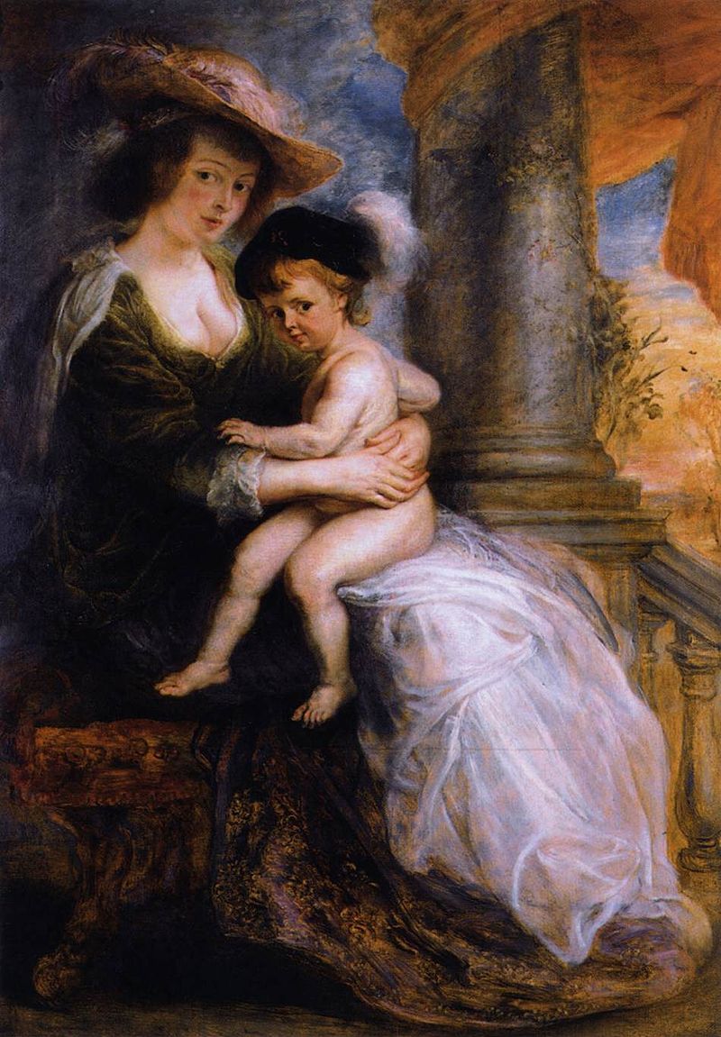 Hélène Fourment et son fils Frans - Peter Paul Rubens