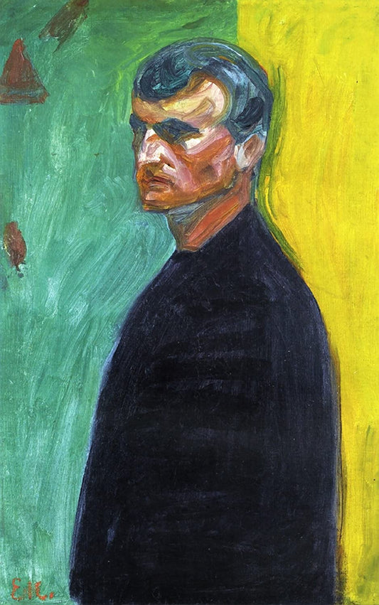 Autoportrait (contre bichromie) - Edvard Munch