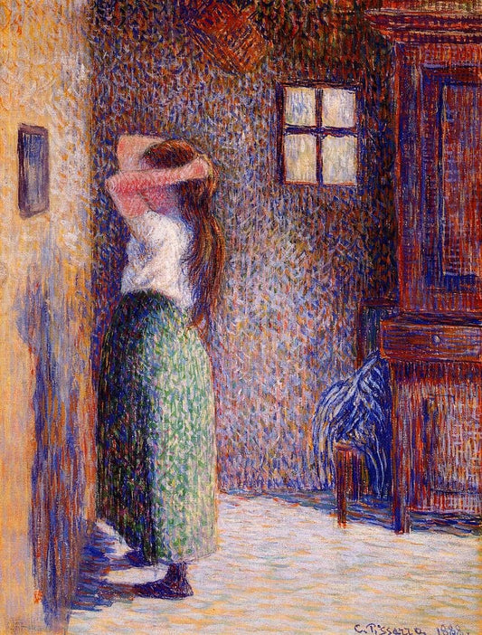 Jeune paysanne à sa toilette - Camille Pissarro