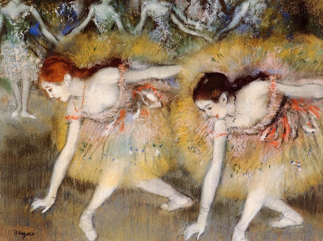 Danseurs penchés vers le bas - Edgar Degas