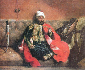 Turc fumant sur un Divan - Eugène Delacroix