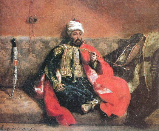 Turc fumant sur un Divan - Eugène Delacroix
