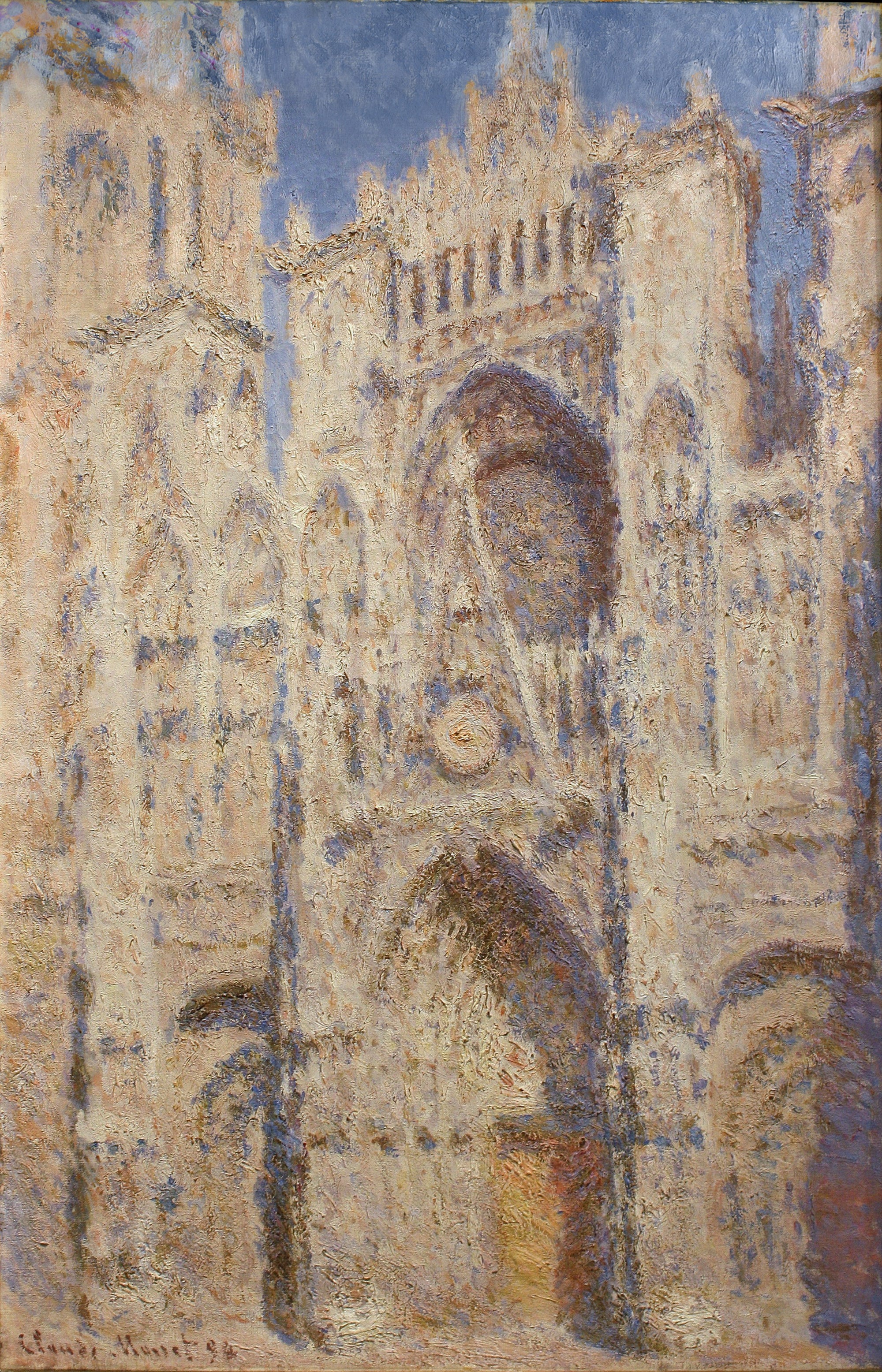 Le Portail de la cathédrale de Rouen au soleil (W1325) - Claude Monet