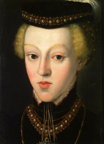 Archiduchesse johanna, grande-duchesse de toscane à l'âge de 9 - 10 ans environ, photo de poitrine - Arcimboldo