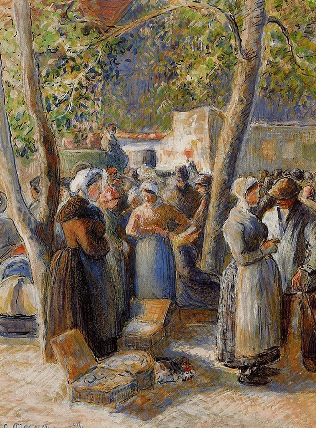 Le marché à Gisors - Camille Pissarro