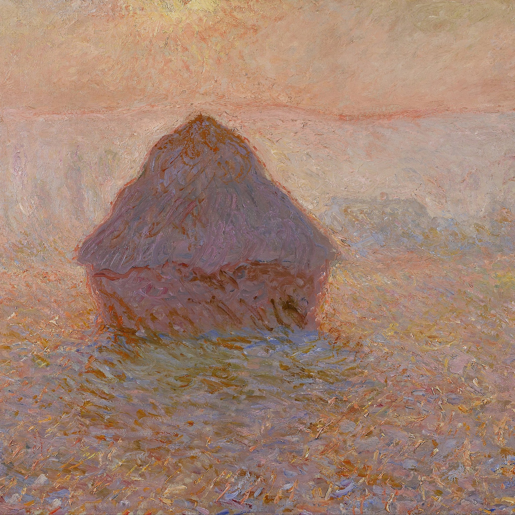 Meule (soleil dans la brume) - Claude Monet