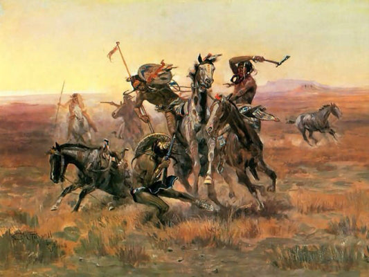 Quand les Blackfoot et les Sioux se rencontrent - Charles Marion Russell