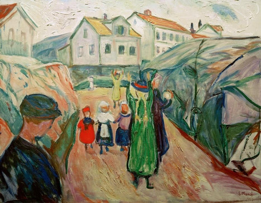 Rue du village de Kragerö - Edvard Munch
