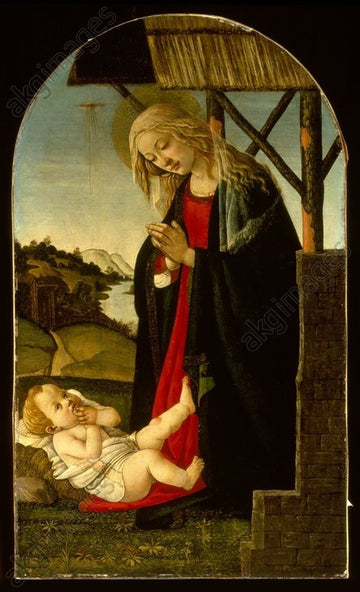 La Madone adorant le Christ - Sandro Botticelli