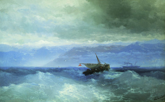 Les montagnes du Caucase vues de la mer, 1899 - Ivan Aïvazovski