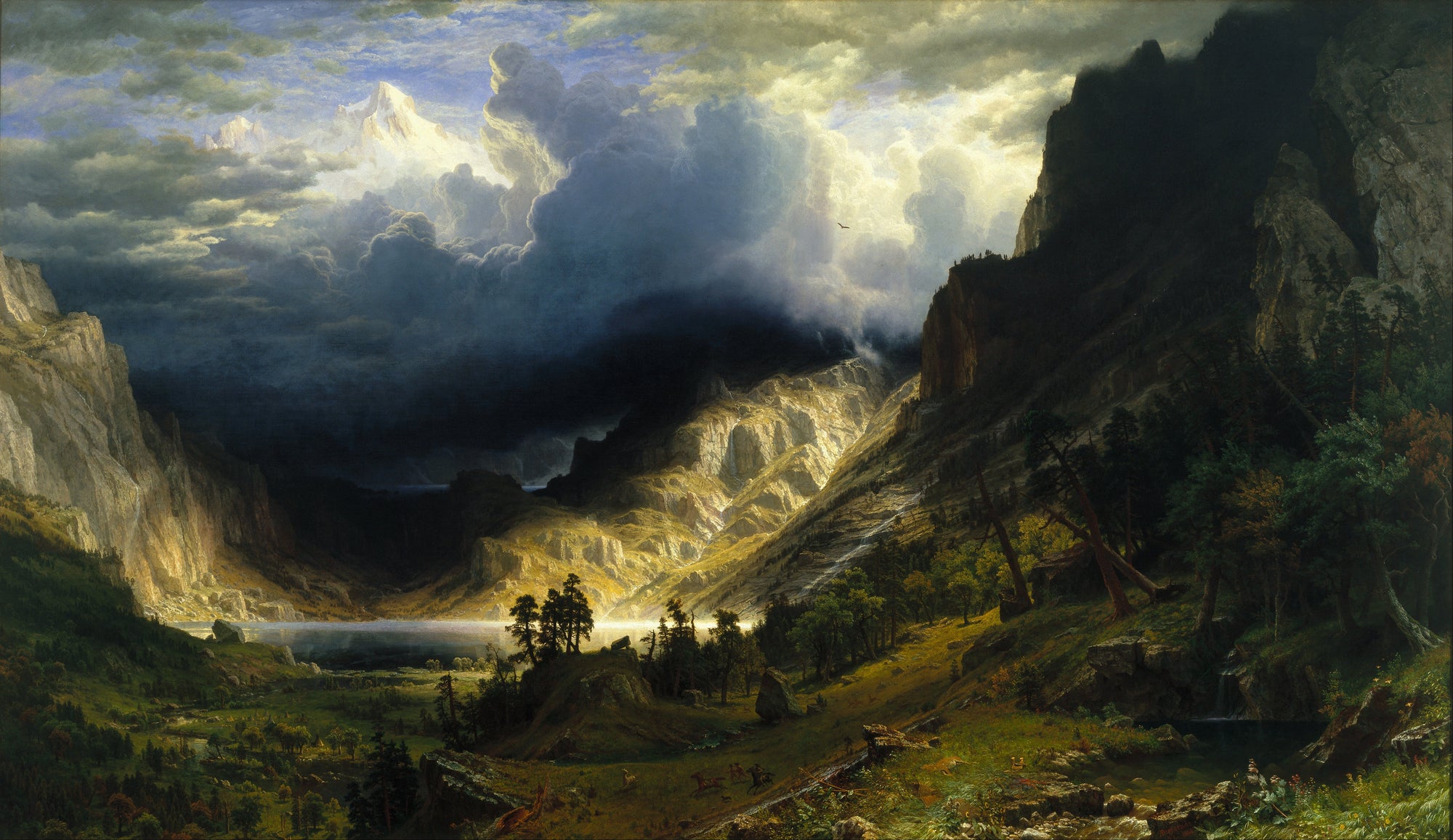 Une tempête dans les montagnes Rocheuses, le Mont Rosalie - Albert Bierstadt