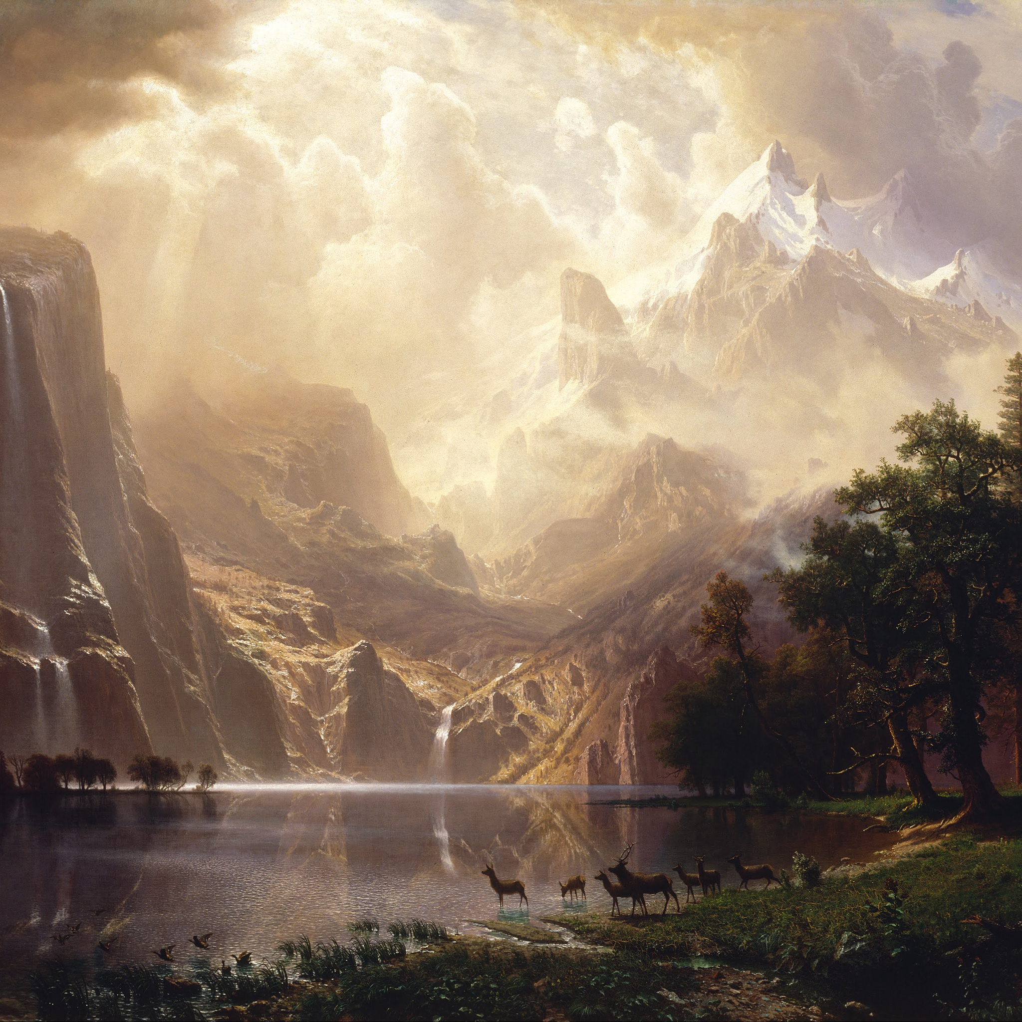 Parmi la Sierra Nevada, Californie - Albert Bierstadt