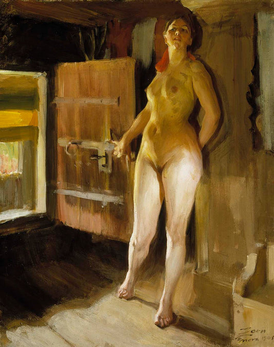 La Fille dans le sauna, 1905 - Anders Zorn