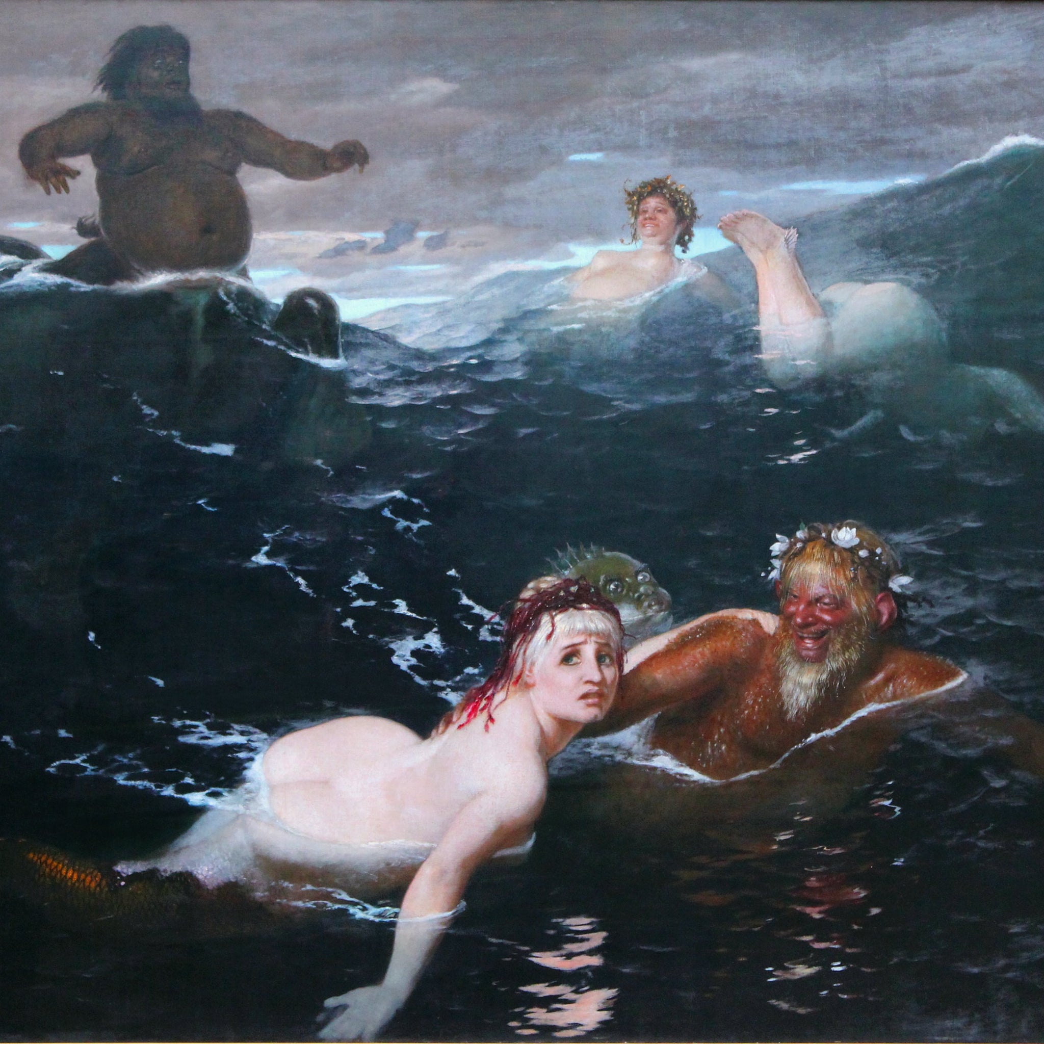Jouer dans les vagues - Arnold Böcklin