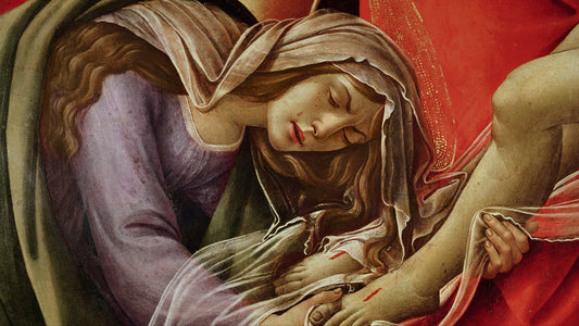 Lamentation du Christ, détail de Marie-Madeleine et des pieds du Christ - Sandro Botticelli