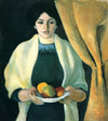 Portrait avec pommes : épouse de l'artiste - August Macke