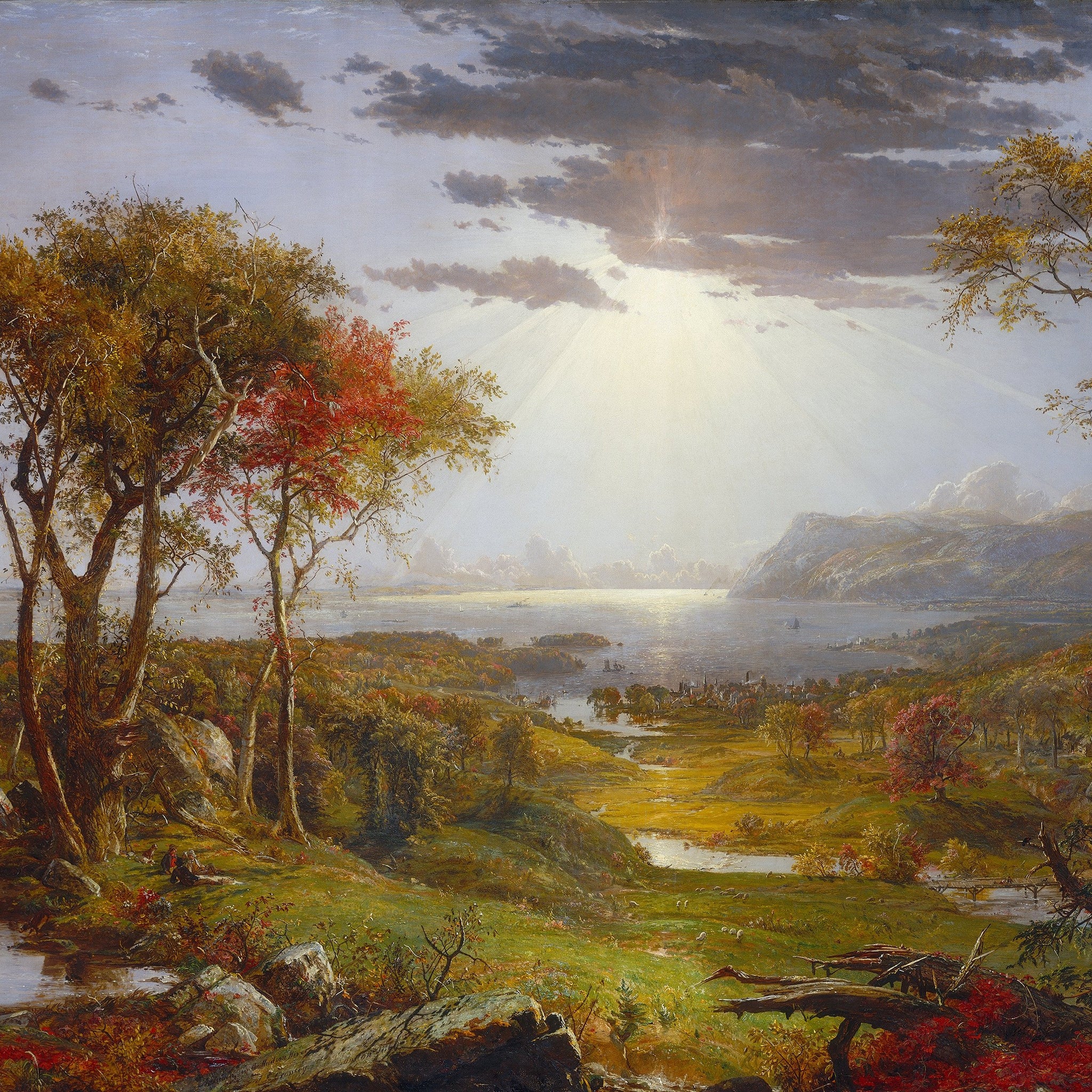 Automne sur le fleuve Hudson - Jasper Francis Cropsey