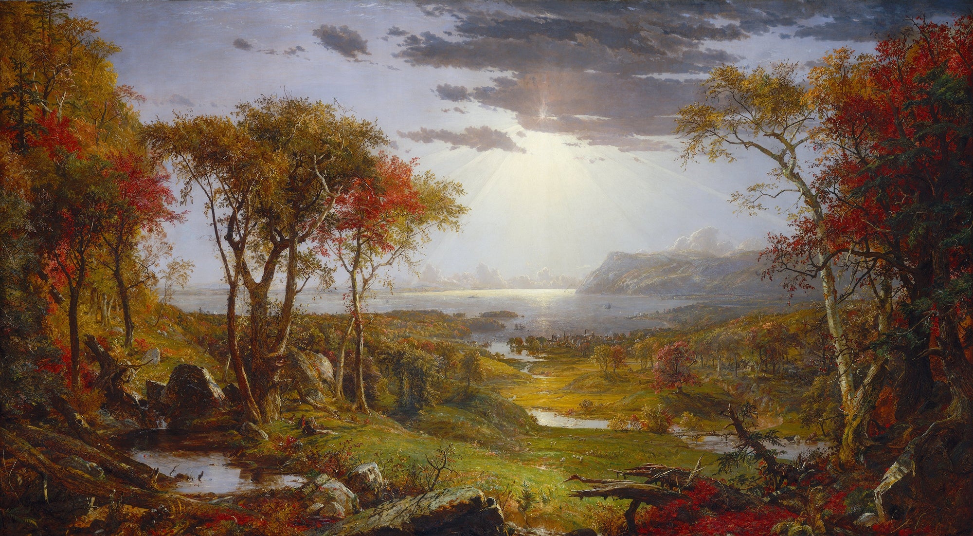 Automne sur le fleuve Hudson - Jasper Francis Cropsey