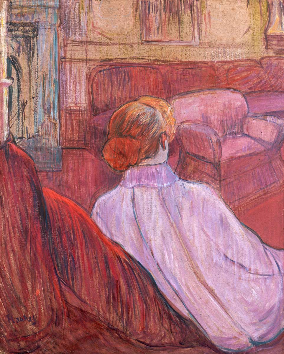 Femme assise sur un banc d'arène - Toulouse Lautrec