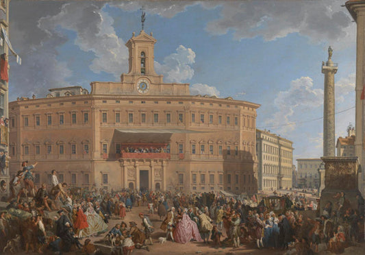 La Loterie au Palazzo Montecitorio - Giovanni Paolo Panini