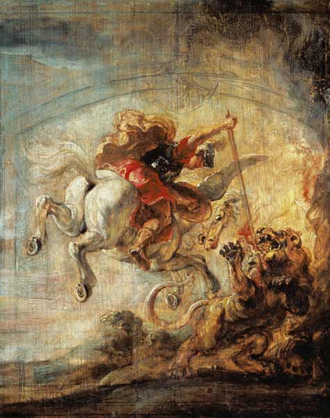 Bellérophon chevauchant Pégase et combattant le Chimaera - Peter Paul Rubens