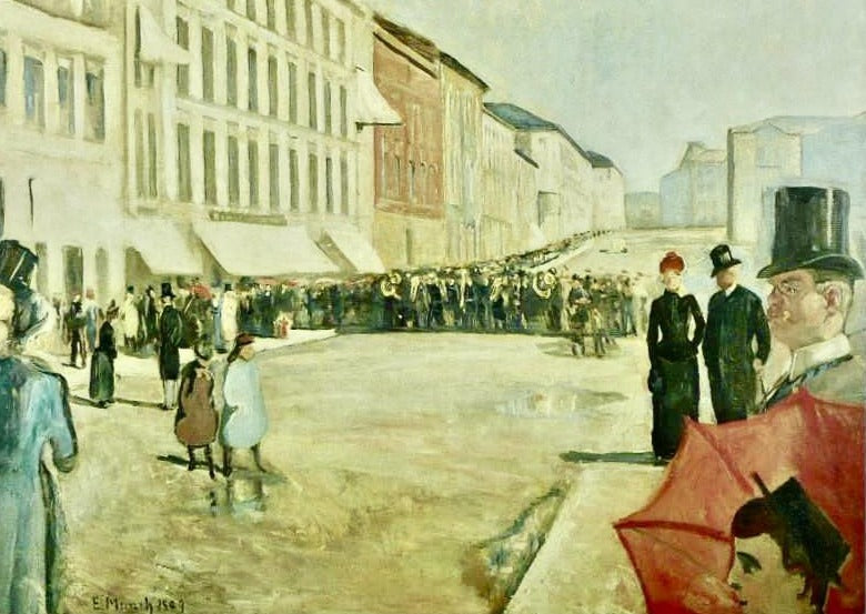 Musique militaire dans la rue Karl-Johann - Edvard Munch