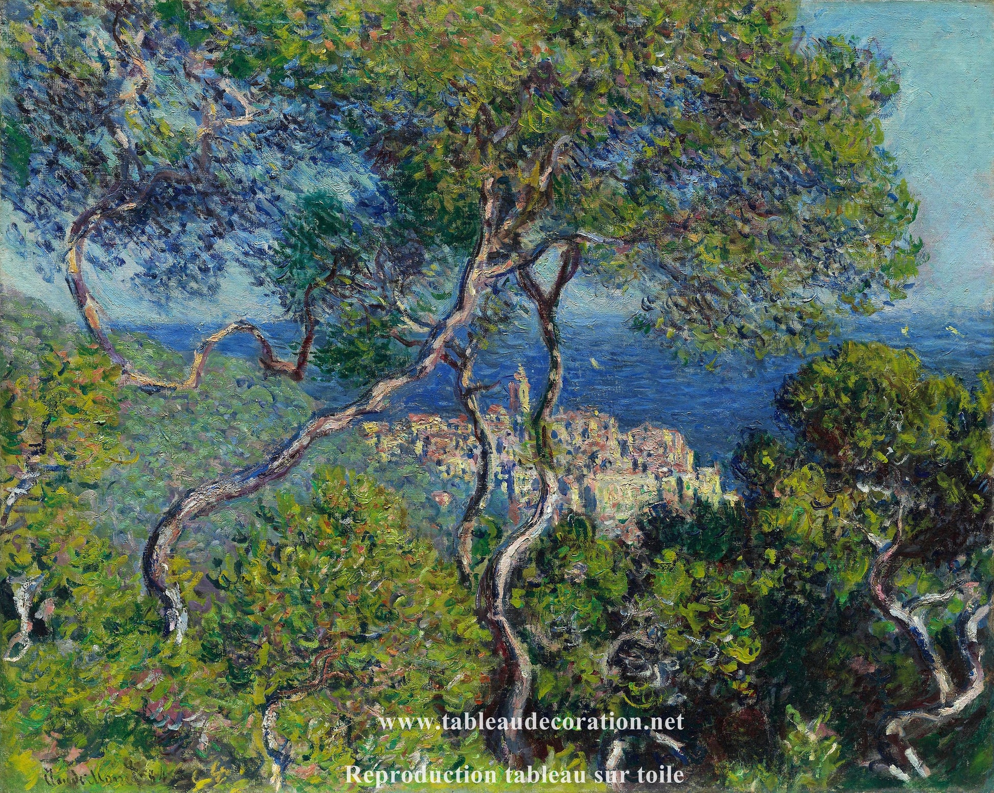 Les Villas à Bordighera - Tableau connu Monet