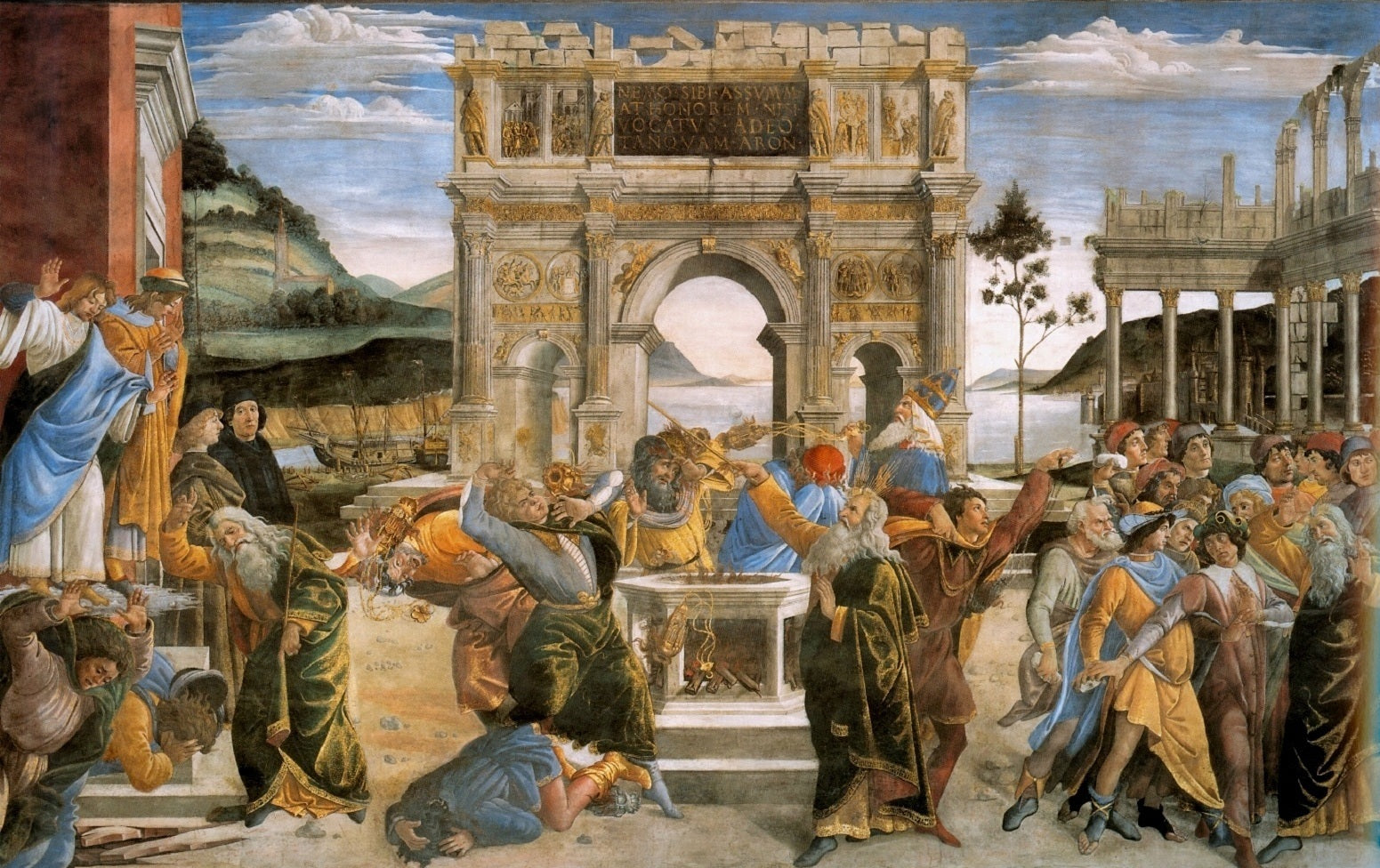 Punition du groupe Korah - Sandro Botticelli