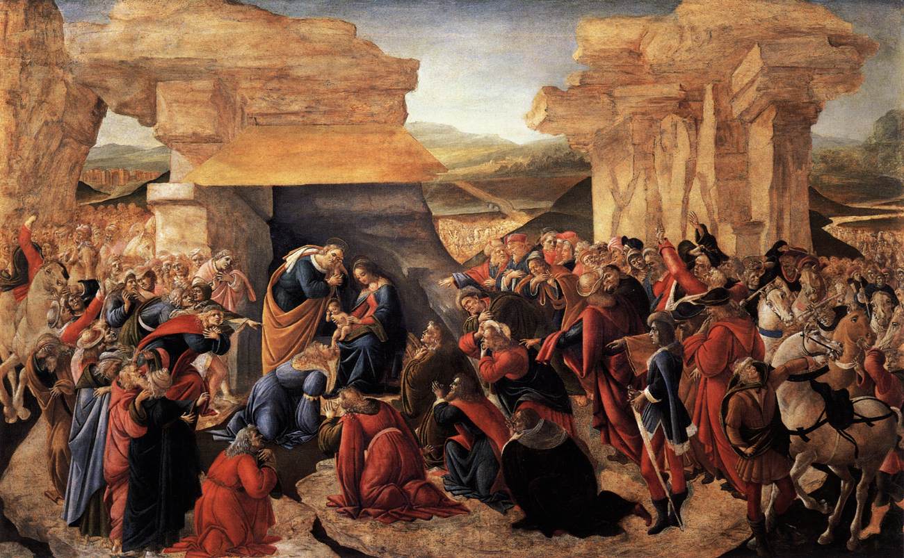 Adoration des Mages (endommagé) - Sandro Botticelli