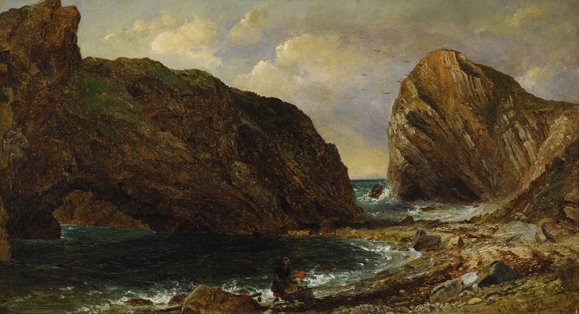 Au bord de la mer, Lulworth - Jasper Francis Cropsey
