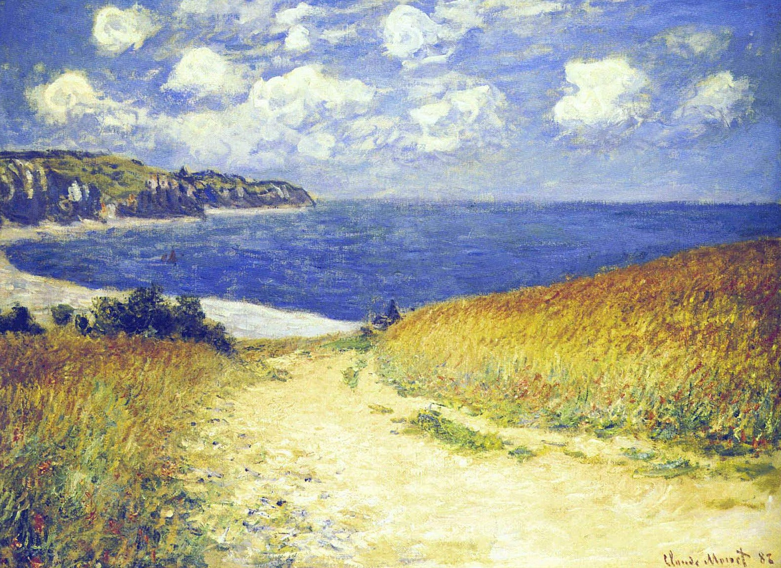 Chemin dans les blés à Pourville - Claude Monet