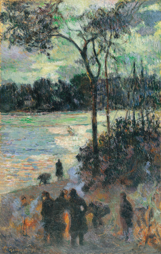 L'incendie au bord de la rivière - Paul Gauguin
