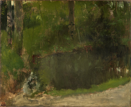 L'étang dans la forêt - Edgar Degas