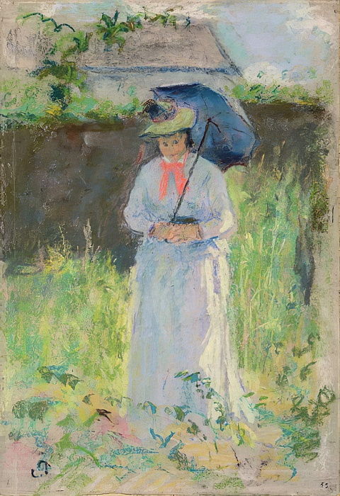 Femme avec un parasol - Camille Pissarro