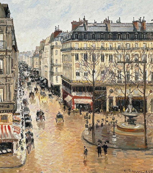 Rue Saint-Honoré, Après-midi, Effet de Pluie - Camille Pissarro