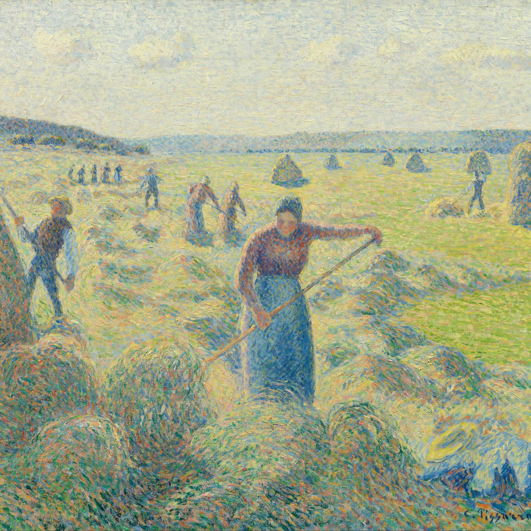 La Récolte des Foins, Éragny - Camille Pissarro